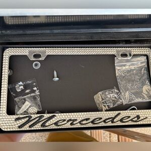 Swarovski crystal Mercedes plate cover